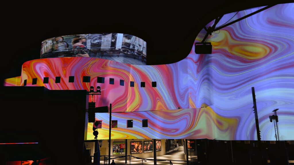 Live generative visuals on a huge building